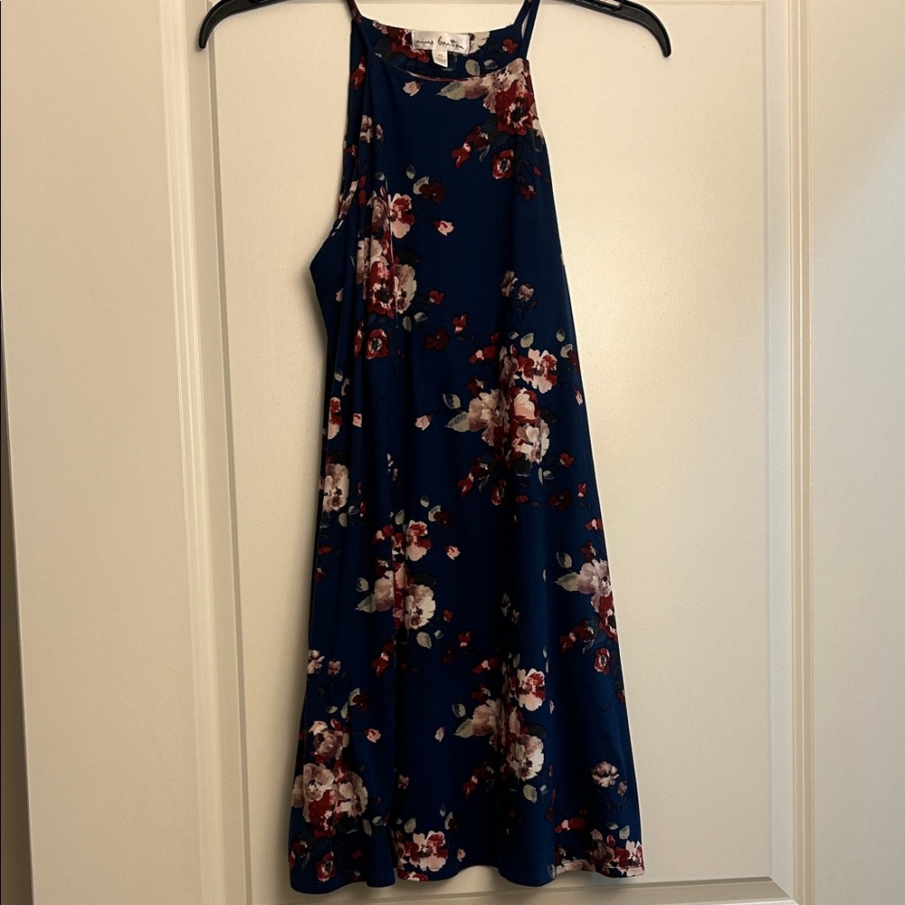 Nine Britton Floral Mini Dress - Navy and Burgundy
